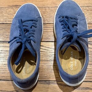 Cole Haan Men's Blue Suede Lace-Up Sneakers